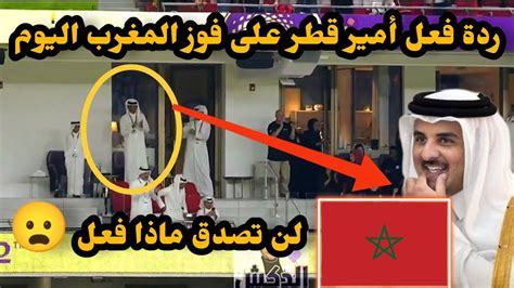 ردة فعل أمير قطر على هدف المغرب اليوم 🇲🇦😦 لن تصدق ماذا فعلت ألأسرة