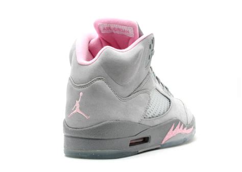 Air Jordan Womens 5 Retro Stealth Pink Shy Silver 313551 061 Air