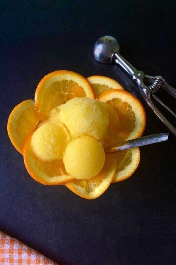 Homemade Orange Sorbet Recipe With Fresh Oranges Recipes From Italy