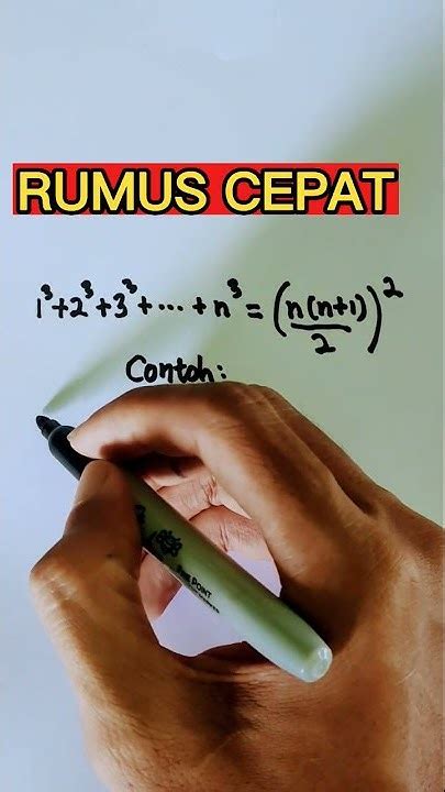 Rumus Cepat Penjumlahan Bilangan Pangkat 3 Math Shorts Maths Mathematics Matematika Youtube