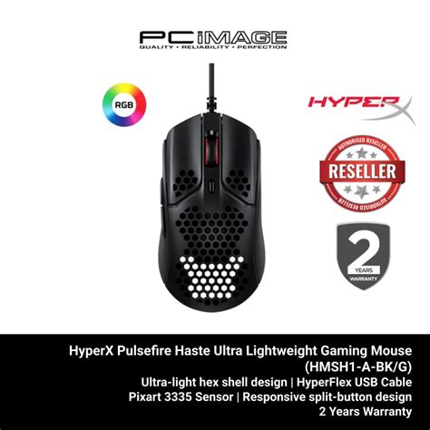 HyperX Pulsefire Haste Ultra Lightweight Gaming Mouse HMSH1 A BK G