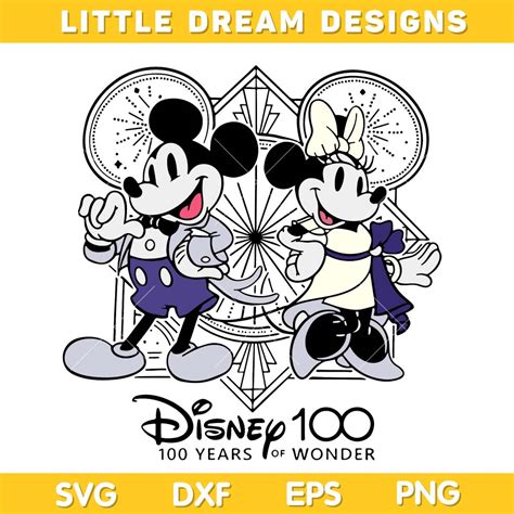 Disney 100 Years SVG, Mickey And Minnie 100 Years Of Wonder - Inspire ...