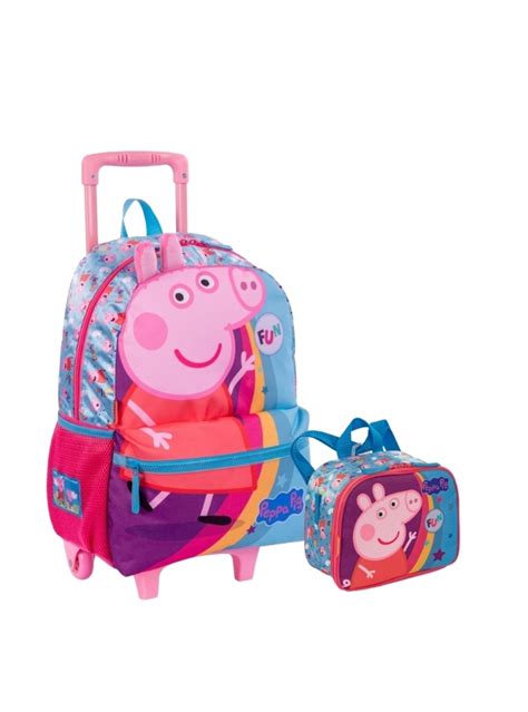 Mochila Peppa Core Rodinha E Lancheira Sestini Colorido Dell Rios