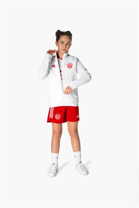 Kinder Anthem Jacket Home 23 24 weiß Offizieller FC Bayern Store