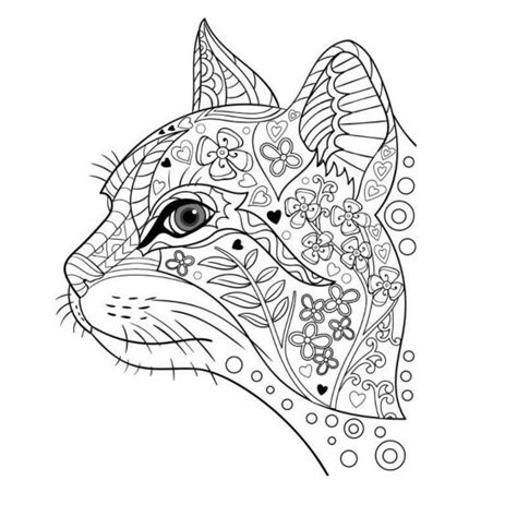 Mandalas De Gatos Para Colorear F Ciles Y Coloreados