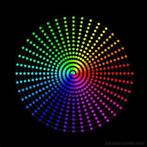 Rainbow Color Wheel Spiral Illusion GIF | GIFDB.com