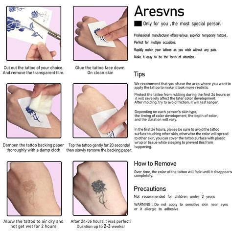 Buy Aresvns Semi Permanent Tattoos For Women Teen Girls Waterproof And