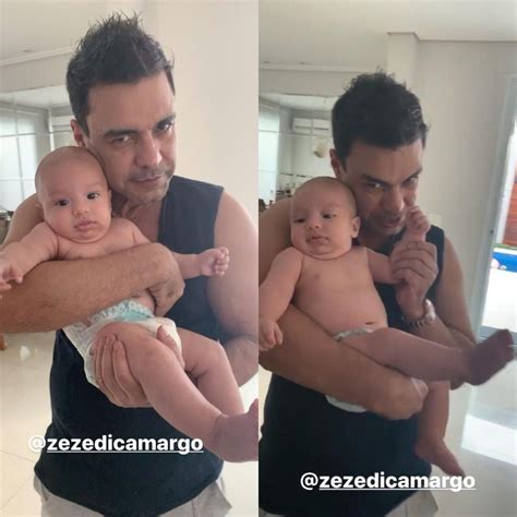 Zezé Di Camargo tem flagra fofo o neto