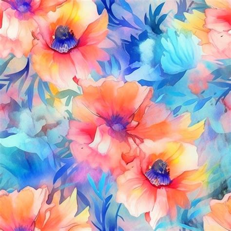 Premium Ai Image There Are Many Flowers That Are Painted In A