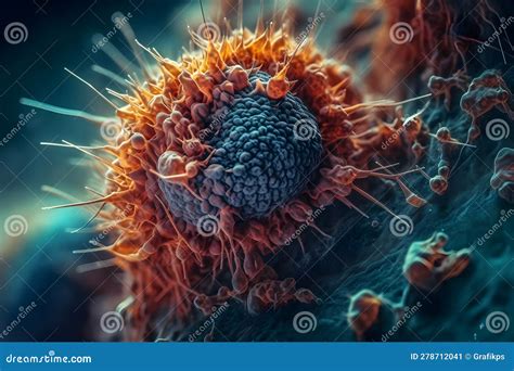 Virus Visto Sotto Un Microscopio Che Presenta La Sua Struttura E I Suoi