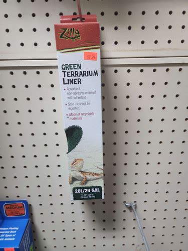 Zilla Green Terrarium Liner L Gallon Critters Pet Shop