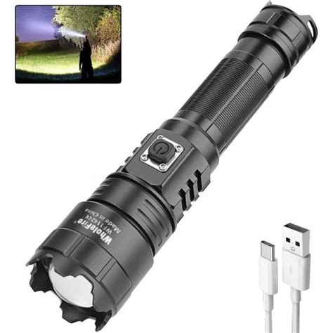 Lampe Torche Led Ultra Puissante Lumens Xhp Haute Luminosit