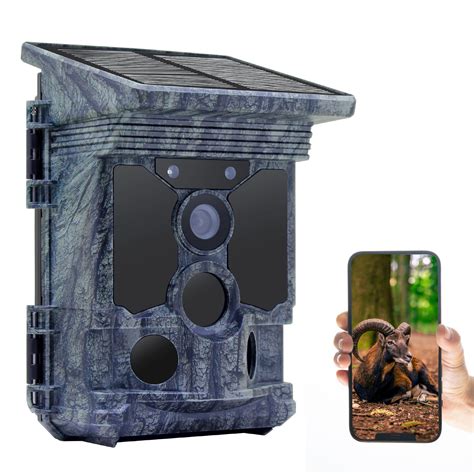 Huskfirm Solar Trail Camera K Fps Wifi Bluetooth Mp Game Camera