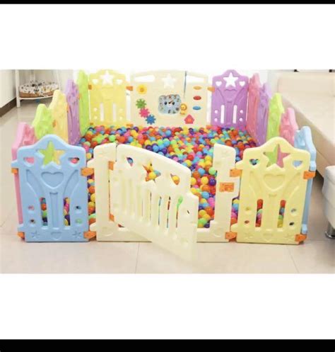 Plastic Play Yard With Activity Panel And Gate Babies And Kids Infant