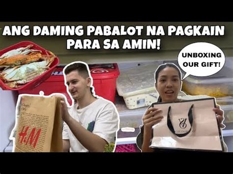 Unboxing Our Gift Bring House Food Ang Dami Isang Linggong Ulam Namen