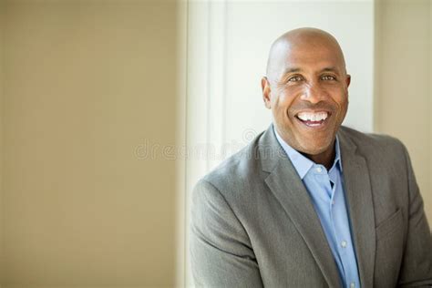 Happy Mature African American Man At Work Stock Photo Image Of