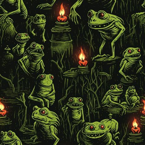 Premium Photo A Close Up Of A Bunch Of Frogs With Candles In Their