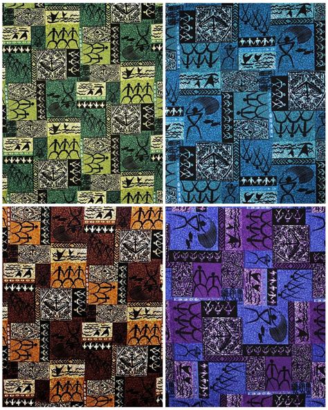 Hawaiian Tapa Petroglyphs Light Barkcloth Etsy