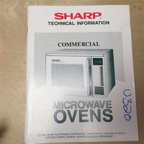 Sharp Technical Information Manual For Commercial Microwave Ovens ~ Service~1988 Ebay