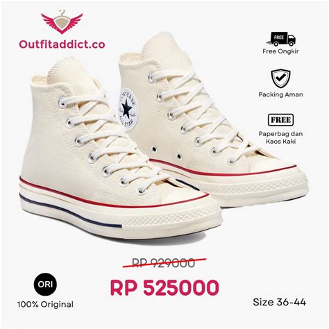 Jual Sepatu Converse 70s Chuck Taylor High White Parchment Original