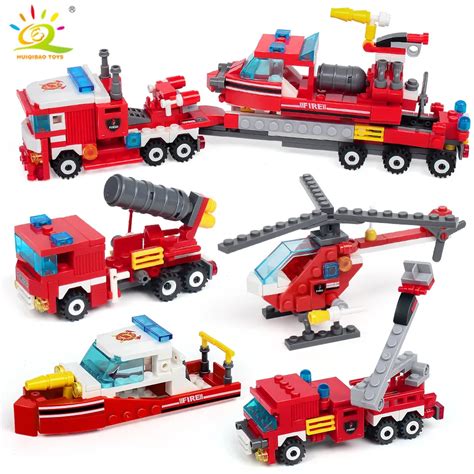 Huiqibao Hqb Pcs Fire Fighting In Trucks Car Helicopter Boat