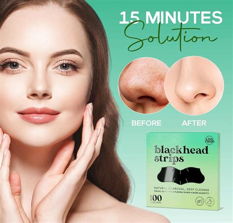 Livaclean Charcoal Blackhead Remover Pore Strips For Face Nose