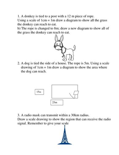 Scale Drawings Handout Teaching Resources