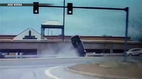 Wild Wreck Caught On Camera In Salem Nh As Car Slams Into Guardrail