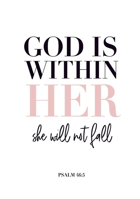 Within Her Psalm 46 5 Christian Poster Digital Option Available