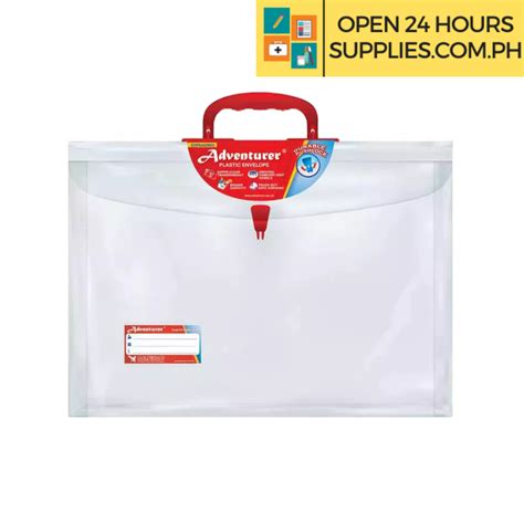 Adventurer Expandable Clear Envelope With Handle Large Plastic