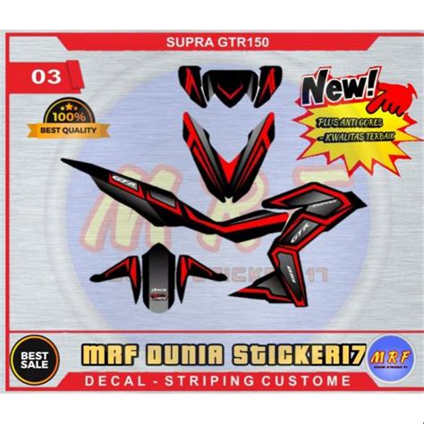 Jual Sticker Decal Supra Gtr Strip Merah Stiker Dekal Supra Gtr