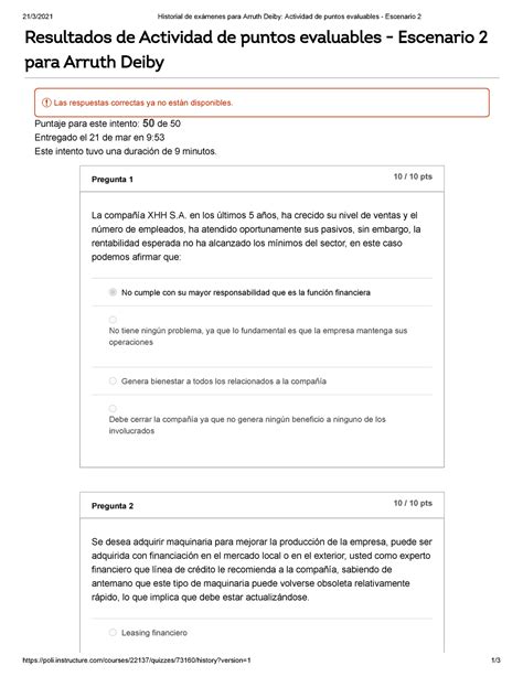 Examen Enero Preguntas Y Respuestas Historial De