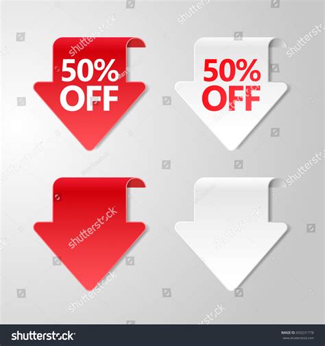 Set Isolated Sale Stickers Empty Template Stock Vector (Royalty Free ...