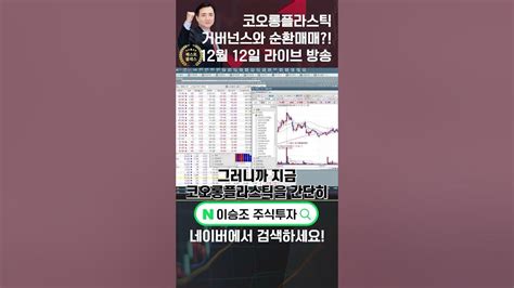 이승조 주식투자 코오롱플라스틱 거버넌스와 순환매매 코오롱플라스틱 씨아이에스 Kec 미래반도체 Sf반도체 Youtube