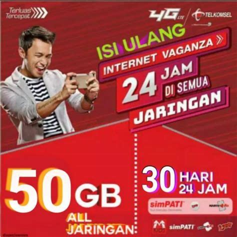 Paket Data 50gb Telkomsel Murah Kuota 50gb Tsel Paket Internet 50gb