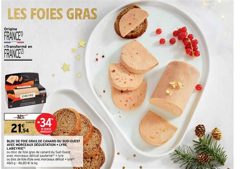 Promo Bloc De Foie Gras De Canard Du Sud Ouest Avec Morceaux