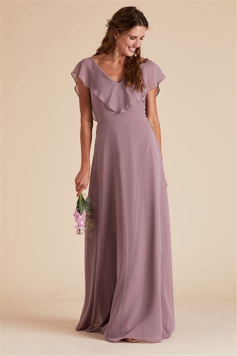 Jane Convertible Chiffon Bridesmaid Dress In Dark Mauve Birdy Grey