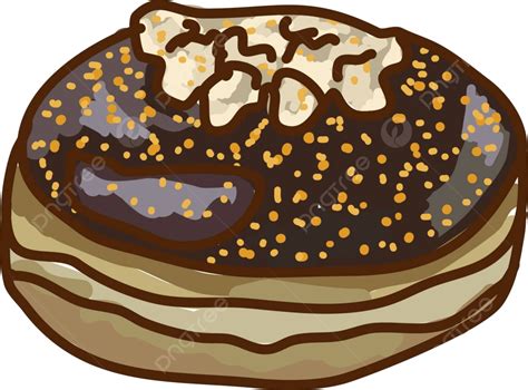 Chocolate Donutillustrationvector On White Background Sugar Eat