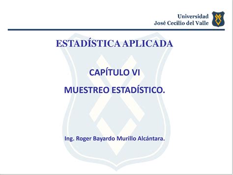 Solution Capitulo Vi Muestreo Estadistico Studypool