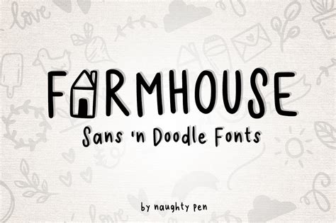 Farmhouse Font By Naughty Pen · Creative Fabrica