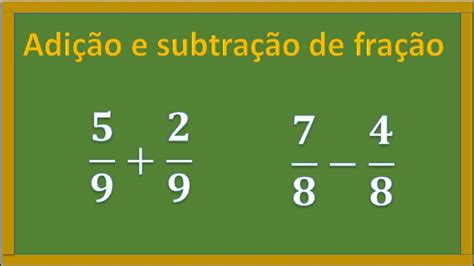 Atividades Sobre Adição E Subtração De Frações REVOEDUCA