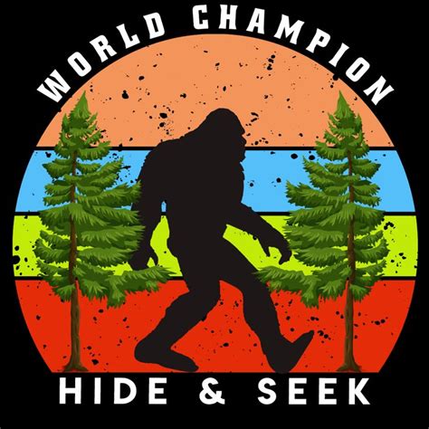 Bigfoot Hide And Seek World Champion Mens Premium T Shirt Semsim Designs Bigfoot Pictures