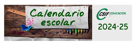 CSIF Calendario Escolar 2024 2025