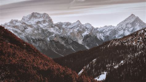 Papel De Parede Panorama Natureza Montanhas Neve Montanha Nevado