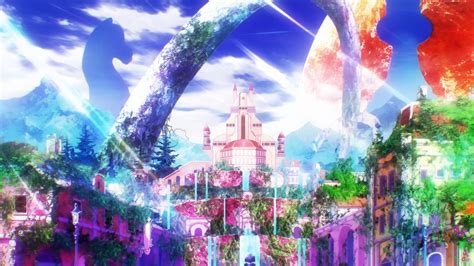 No Game No Life World ธรรมชาติที่สวยงาม การออกแบบตัวละคร