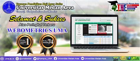 Universitas Medan Area Meraih Peringkat 1 PTS Terbaik Sumatera Utara