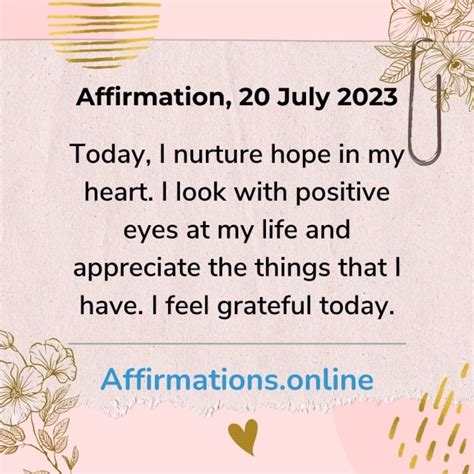 Affirmation 13 July 2023 Affirmations Online