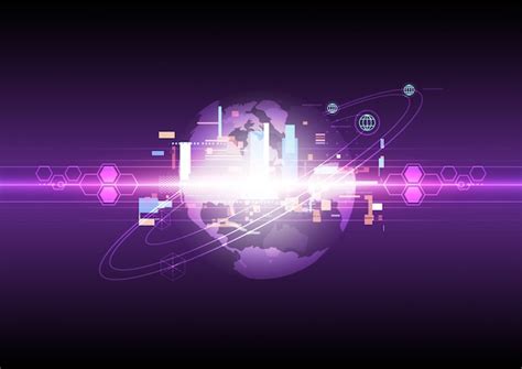 Premium Vector | Global communication technology background