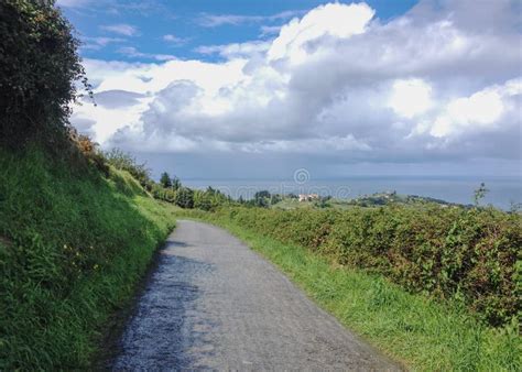Rural Road On The Camino De Santiago De Compostela Basque Country