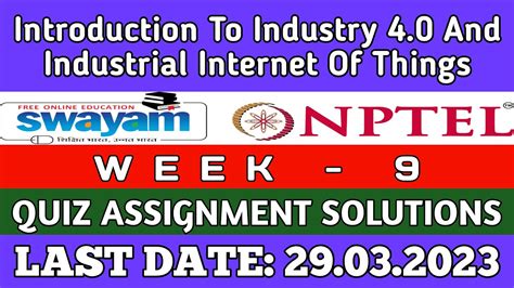 Introduction To Industry And Industrial Internet Of Things Nptel